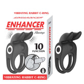 ENHANCER VIBRATING RABBIT C-COCKRING - BLACK