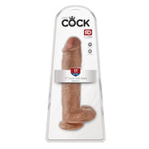 DILDO W/ BALLS 11" TAN KING COCK