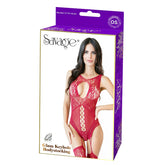 GLAM KEYHOLE BODYSTOCKING - MAROON