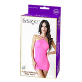 HALTER SHIMMERY MINI DRESS - PINK