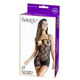 SEXY CUPLESS MINI DRESS - BLACK