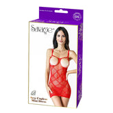 SEXY CUPLESS MINI DRESS - RED