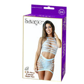 2 PC SEXY CUTOUT SKIRT SET - BABY BLUE