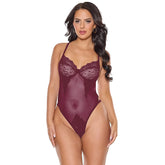 PINK PUSSYCAT TEDDY - LARGE - BURGUNDY