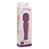 GOSSIP 10X SILICONE VIBRATING WAND - VIOLET