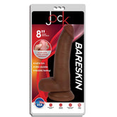 JOCK 8" BARESKIN DONG W/BALLS - LATTE