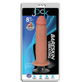 8" BARESKIN VIBRATING DONG NO BALLS - VANILLA
