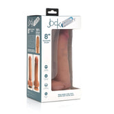 JOCK 8" DUAL DENSITY SILICONE DILDO W/ BALLS - LIGHT