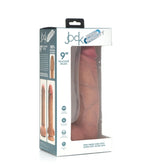 JOCK 9" DUAL DENSITY SILICONE DILDO W/ BALLS - LIGHT