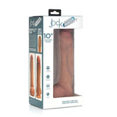 JOCK 10" DUAL DENSITY SILICONE DILDO W/ BALLS - LIGHT