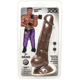 DILDO W/ BALLS DARK 7" JOCKS WEIGHTLIFTING WESLEY