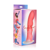 SIMPLY SWEET 8" WAVY SILICONE DILDO - PINK WHITE