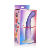 SIMPLY SWEET 7" SLIM G-SPOT SILICONE DILDO - PURPLE WHITE