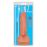 THINZ 6IN SLIM DONG WITH BALLS - VANILLA