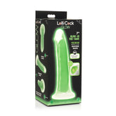 LOLLICOCK 7" GLOW-IN-THE-DARK SILICONE DILDO  - GREEN