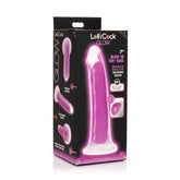 LOLLICOCK 7" GLOW-IN-THE-DARK SILICONE DILDO - PURPLE