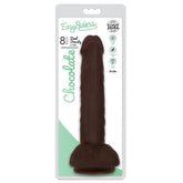EASY RIDERS 8" SLIM BIOSKIN DONG W/ BALLS - CHOCOLATE