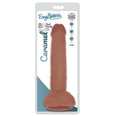 EASY RIDERS 8" SLIM BIOSKIN DONG W/ BALLS - CARAMEL