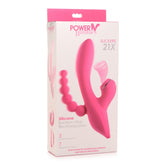 POWER BUNNIES SUCKERS 21X RECHARGE TRIPLE STIMU VIBE - PINK