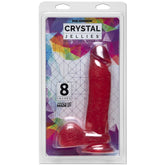 CRYSTAL JELLIES 8" REALISTIC COCK W/BALLS - PINK