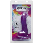 CRYSTAL JELLIES 7.5" MASTER COCK W/BALLS - PURPLE