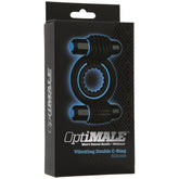 OPTIMALE - VIBRATING DOUBLE C-RING SILICONE - BLACK