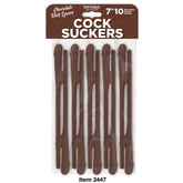 COCK SUCKERS PECKER STRAWS CHOCOLATE LOVERS 10 PACK