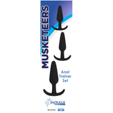 MUSKETEERS 3 SET BUTTPLUG - BLACK