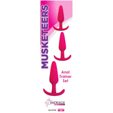 MUSKETEERS 3 SET BUTTPLUG - MAGENTA