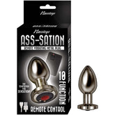 ASS-SATION REMOTE VIBRATING METAL PLUG-BLACK