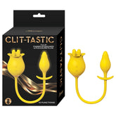 CLIT-TASTIC TULIP FINGER MASSAGER & PLEASURE PLUG-YELLOW