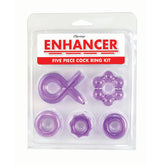 ENHANCER FIVE PIECE COCK RING SET - PURPLE