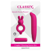CLASSIX COUPLES VIBRATING STARTER KIT - PINK