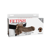 STRAP-ON DILDO 7" BROWN/BLACK FFS HOLLOW W/ BALLS