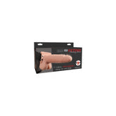 FF 7" HOLLOW RECHARGEABLE STRAP-ON WITH BALLS - FLESH