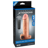 FANTASY X-TENSIONS VIBRATING REAL FEELS 2" EXTENSION - LIGHT