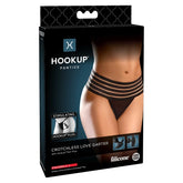 * 5% OFF! * HOOKUP PANTIES CROTCHLESS LOVE GARTER - FITS S-L