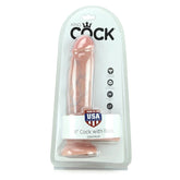 DILDO W/ BALLS 8" LIGHT KING COCK