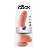 KING COCK 9IN COCK WITH BALLS - FLESH