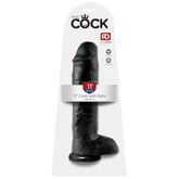 KING COCK 11" COCK W/ BALLS - BLACK