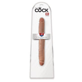 KING COCK 12" SLIM DOUBLE DILDO - TAN
