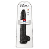 KING COCK 14" COCK W/ BALLS - BLACK