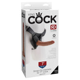 KING COCK STRAP-ON HARNESS WITH 7" COCK - TAN