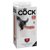 KING COCK STRAP-ON HARNESS WITH 8" COCK - LIGHT