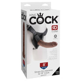 KING COCK STRAP-ON HARNESS WITH 8" COCK - BROWN