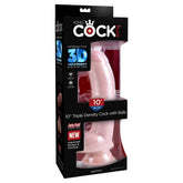 KING COCK PLUS 10" TRIPLE DENSITY COCK WITH BALLS - LIGHT