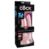 KING COCK PLUS TRIPLE DENSITY DOUBLE PENETRATOR - LIGHT