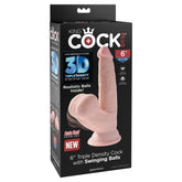 KCP 6" TRIPLE DENSITY COCK WITH SWINGING BALLS - LIGHT