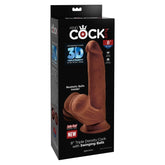 KCP 8" TRIPLE DENSITY COCK WITH SWINGING BALLS - BROWN