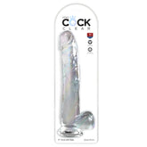 KING COCK CLEAR 11" W/ BALLS - CLEAR